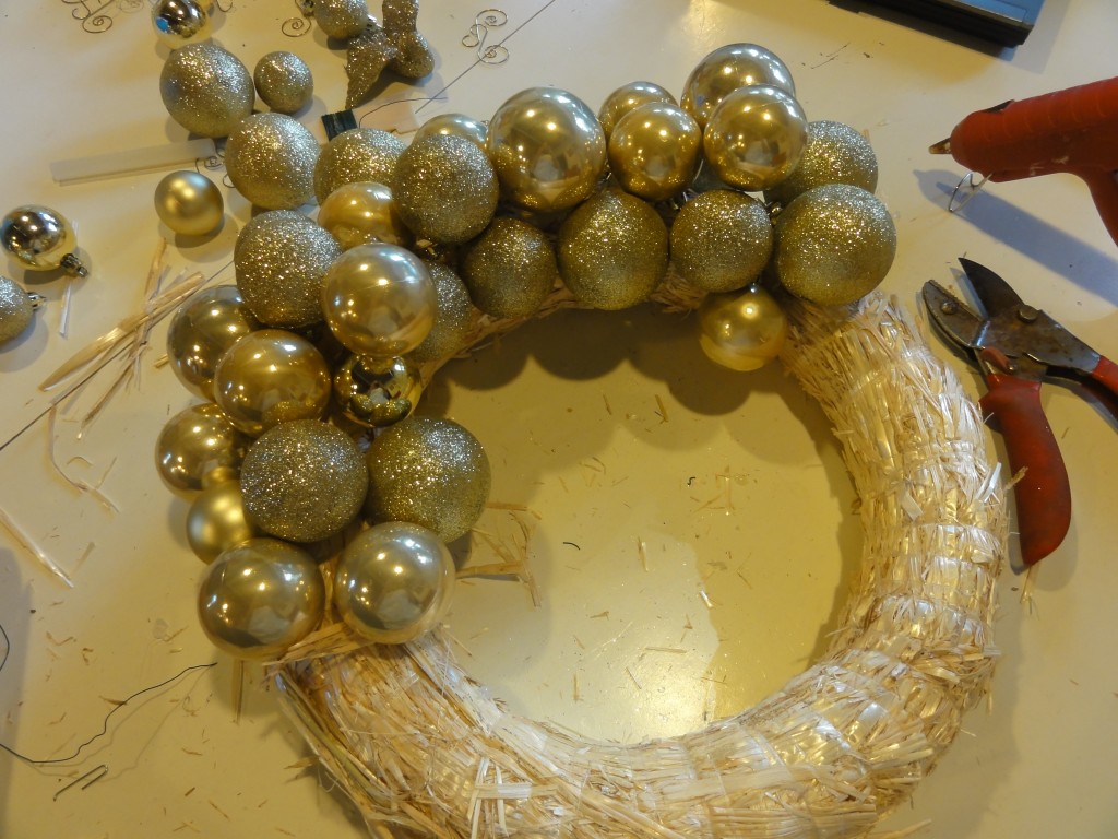 DIY How to Make a Christmas Ball Wreath Lehman Lane