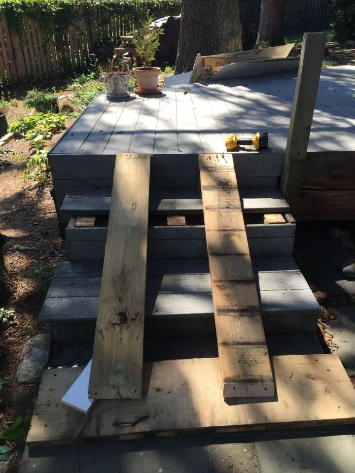 How to Move a Cast Iron Bathtub - homemade ramp