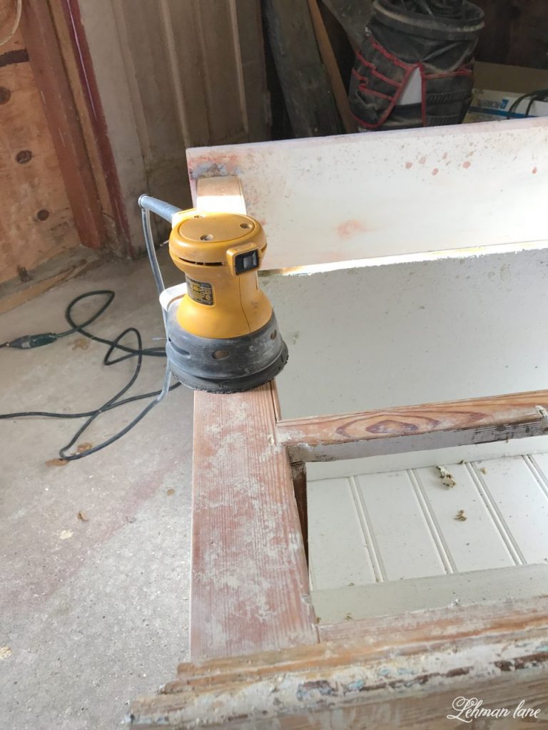 Refinishing a Stepback Cupboard or Kitchen hutch- sanding