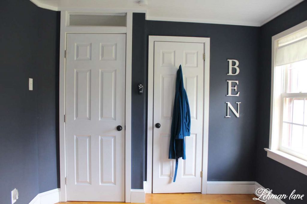How we changed the doorway in our son's bedroom and added a transom window