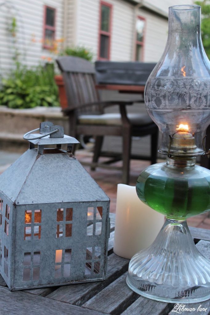 5 Inexpensive Ideas for Outdoor Patio Lights - Today I am sharing my 5 favorite inexpensive ideas for outdoor patio lights including how to hang outdoor string lights to light up your patio, deck or backyard at night. #outdoorlights #patiolights #stringlights http://lehmanlane.net