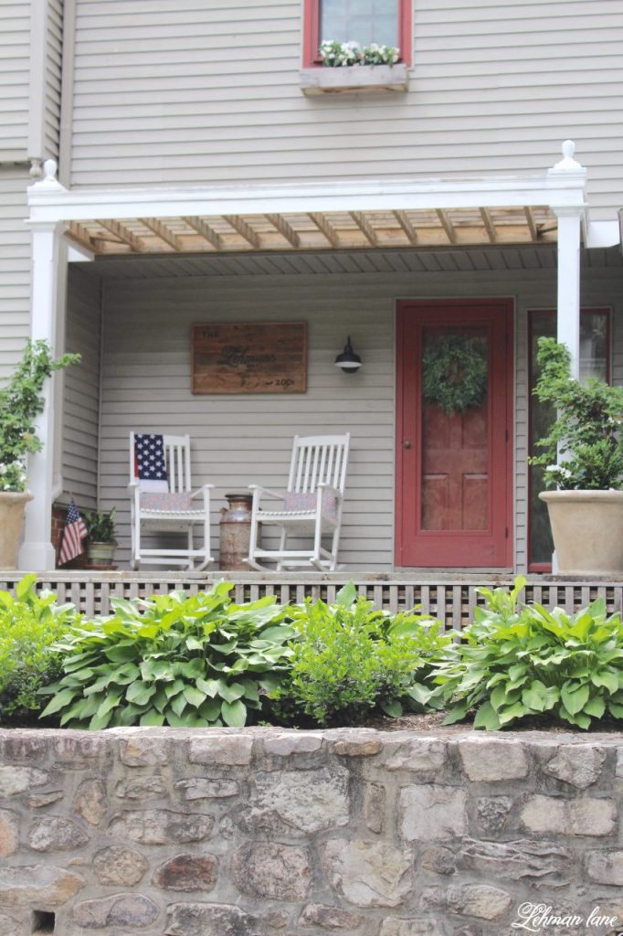 Summer Porch & Garden Tour - Today, I am so excited to share my summer porch & garden tour along with a few of my blogging friends. I hope your summer outdoor decorating & gardening will be inspired by all the summer garden tours, patios, backyard spaces & summer front porches we are sharing. #gardentour #summergarden #summerporch http://lehmanlane.net