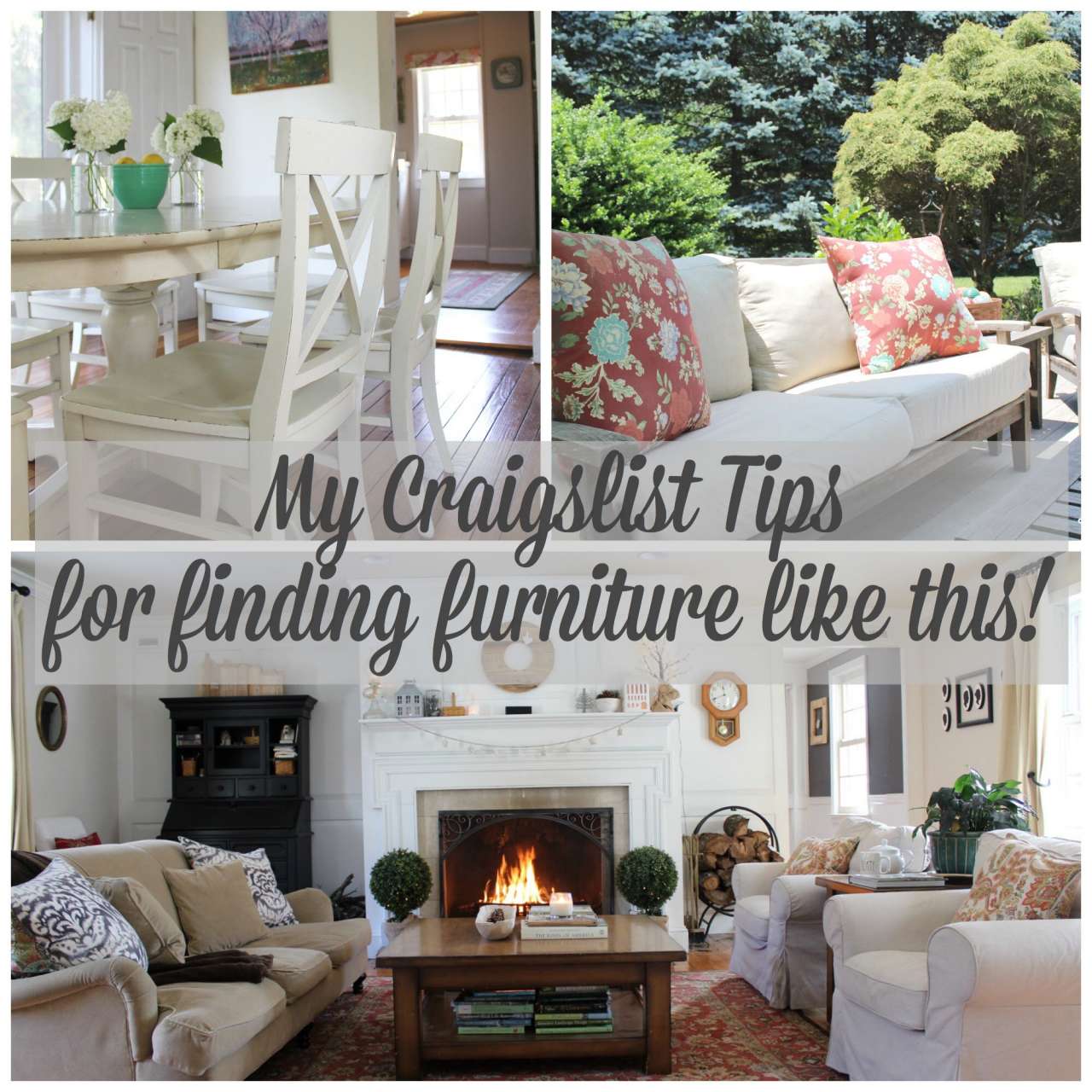 Believe it or not I found all this furniture on Craigslist! Stop by to see my tips for scoring this best furniture finds. #craigslist http://lehmanlane.net