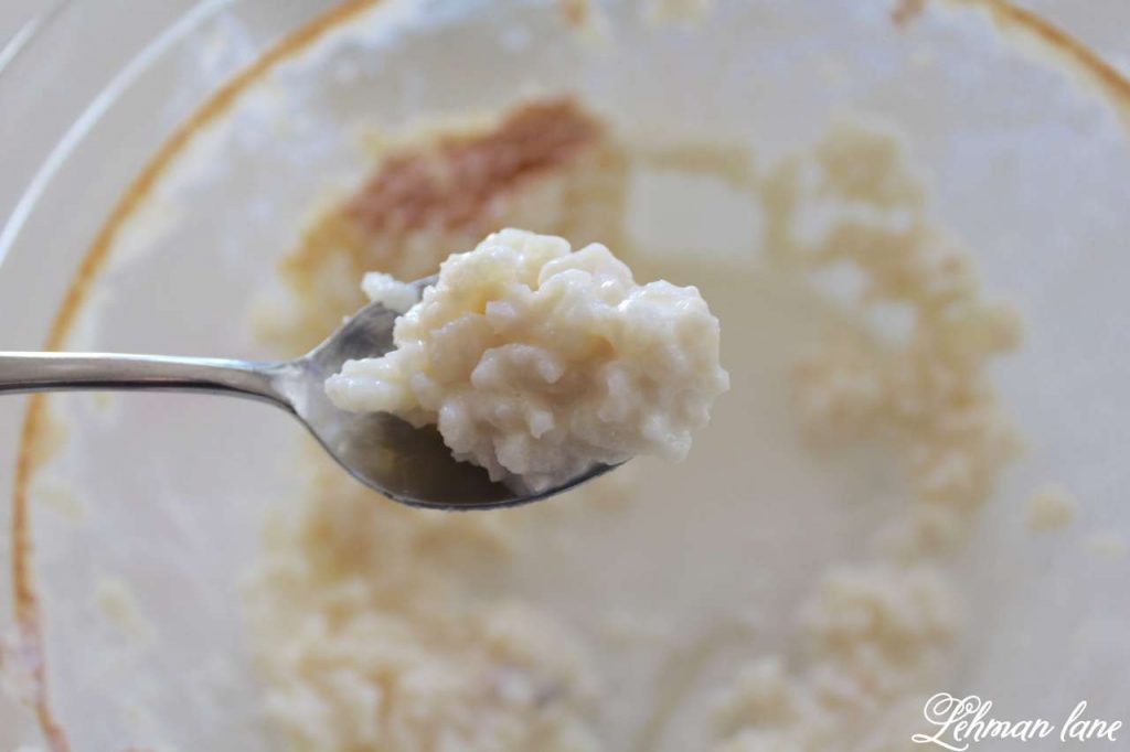 Sharing all the details of how to make the BEST easy homemade rice pudding recipe from scratch with only 5 minutes of prep time using my Mom-Mom's old fashioned rice pudding recipe guaranteed to make your house smell AMAZING while baking with pictures! #ricepuddingrecipe https://lehmanlane.net