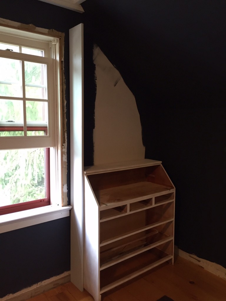 Awesome DIY Built in Dresser, Desk & Bookcase from a Secretary Desk