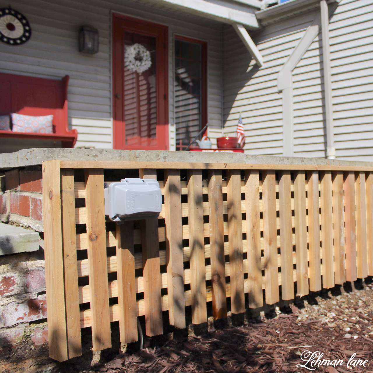DIY Lattice to Hide An Ugly Wall Under the Front Porch Lehman Lane