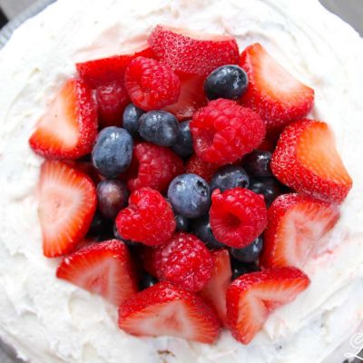 Our family makes pound cake for every birthday we celebrate. It ios fantastic year round but looks especially pretty with fresh fruit in the summer!