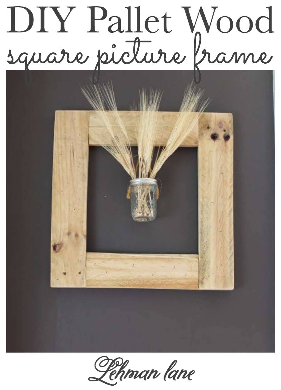 Easy DIY Square Pallet Picture Frame Wreath in 1 Hour Lehman Lane