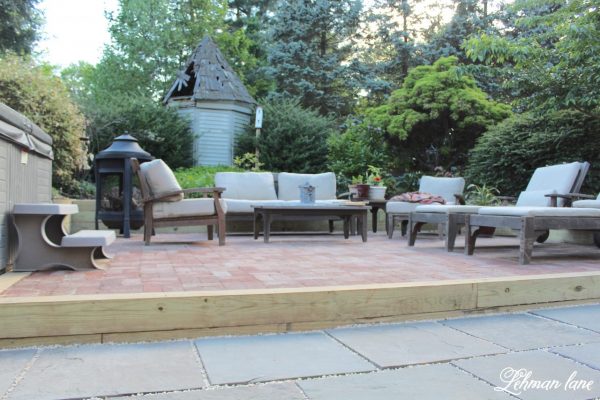 Amazing DIY Brick Patio on a Budget - Lehman Lane