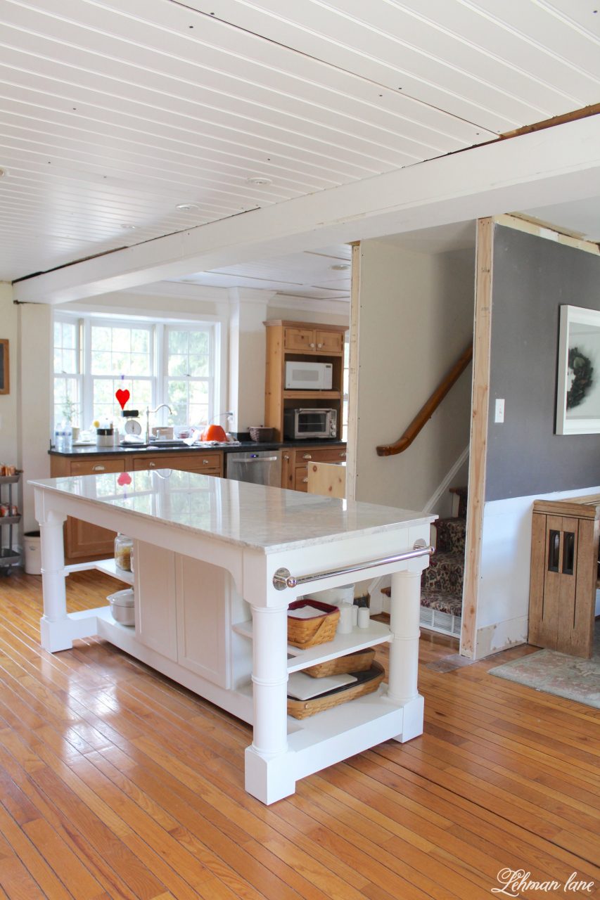 Kitchen Renovation Progress & a New Kitchen Island Lehman Lane