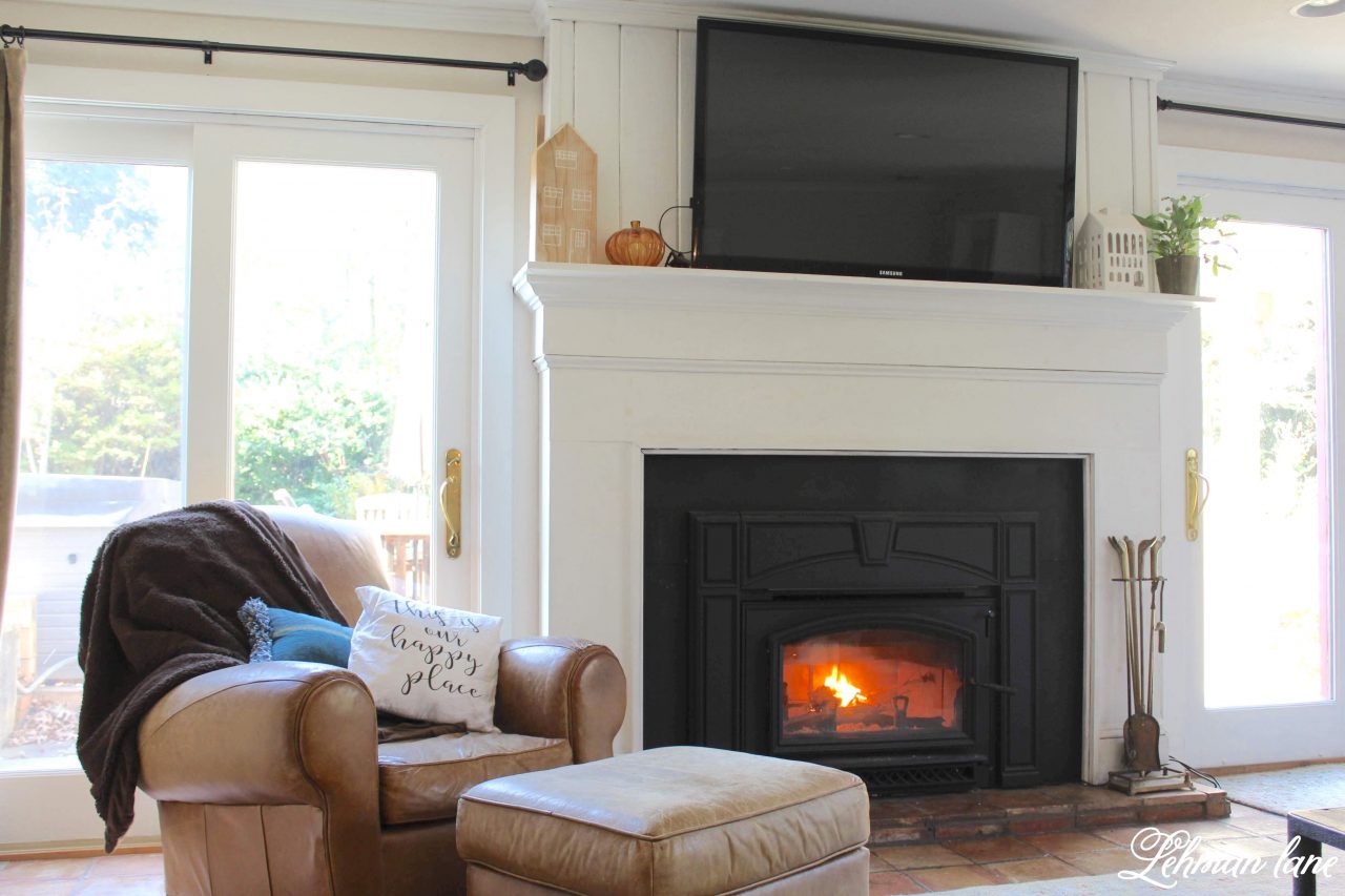Wood Stove Insert - Last year we were left with a broken pellet stove and had to make the tough decision of whether to buy another pellet stove or switch to a wood stove insert.  In the end, we decided to get a wood stove insert & today I am sharing why we decided to. #woodstove #fireplace http://lehmanlane.net