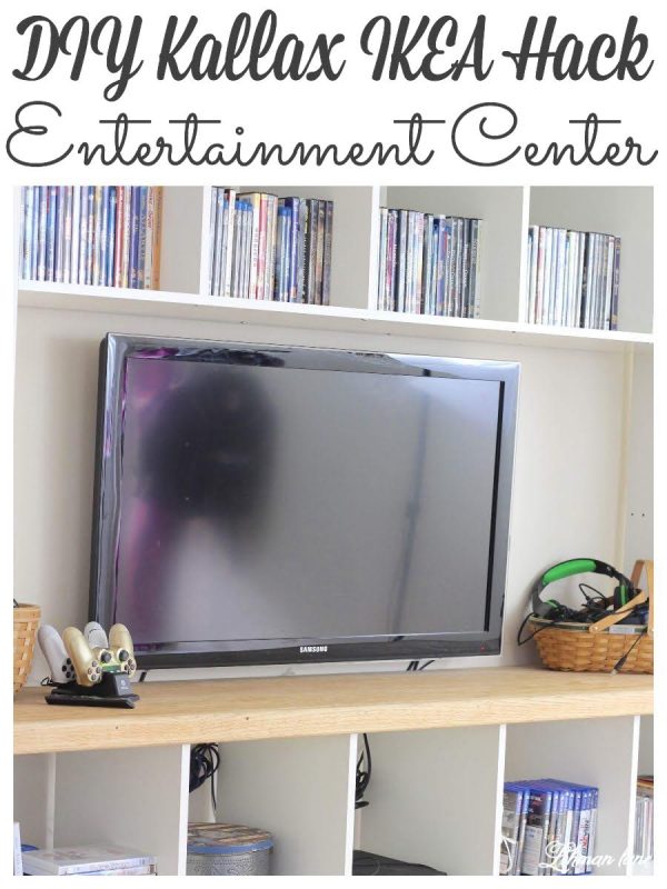 Awesome DIY Easy Kallax Ikea Hack with a Wooden Top TV Stand Lehman Lane