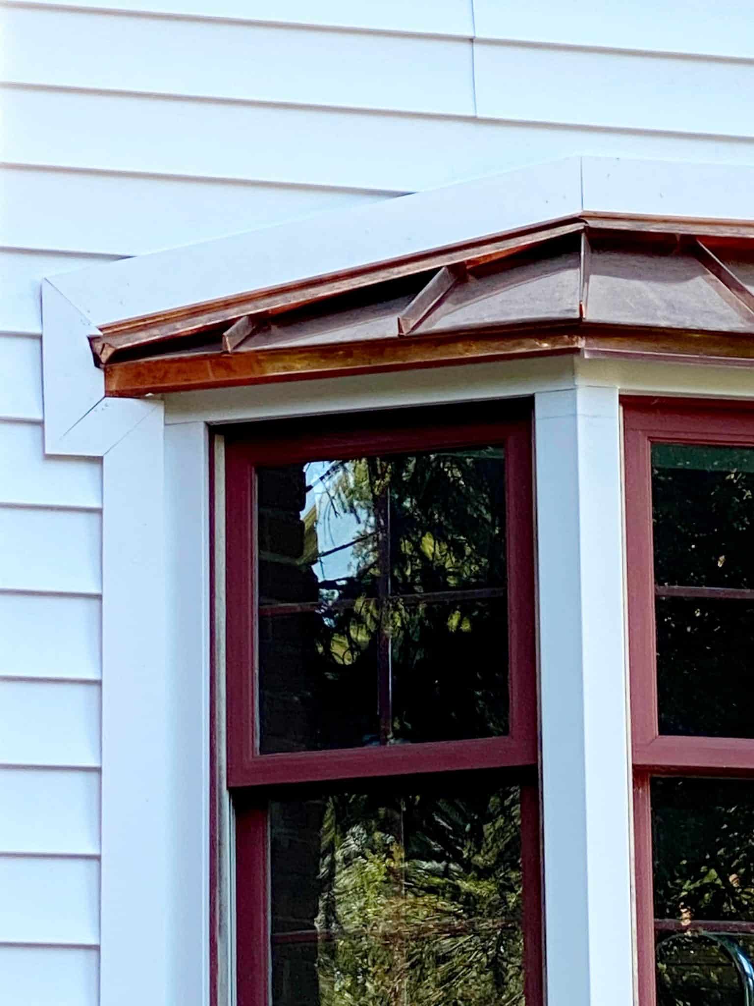 Gorgeous Farmhouse Bay Window with Copper Roof to Add Curb Appeal