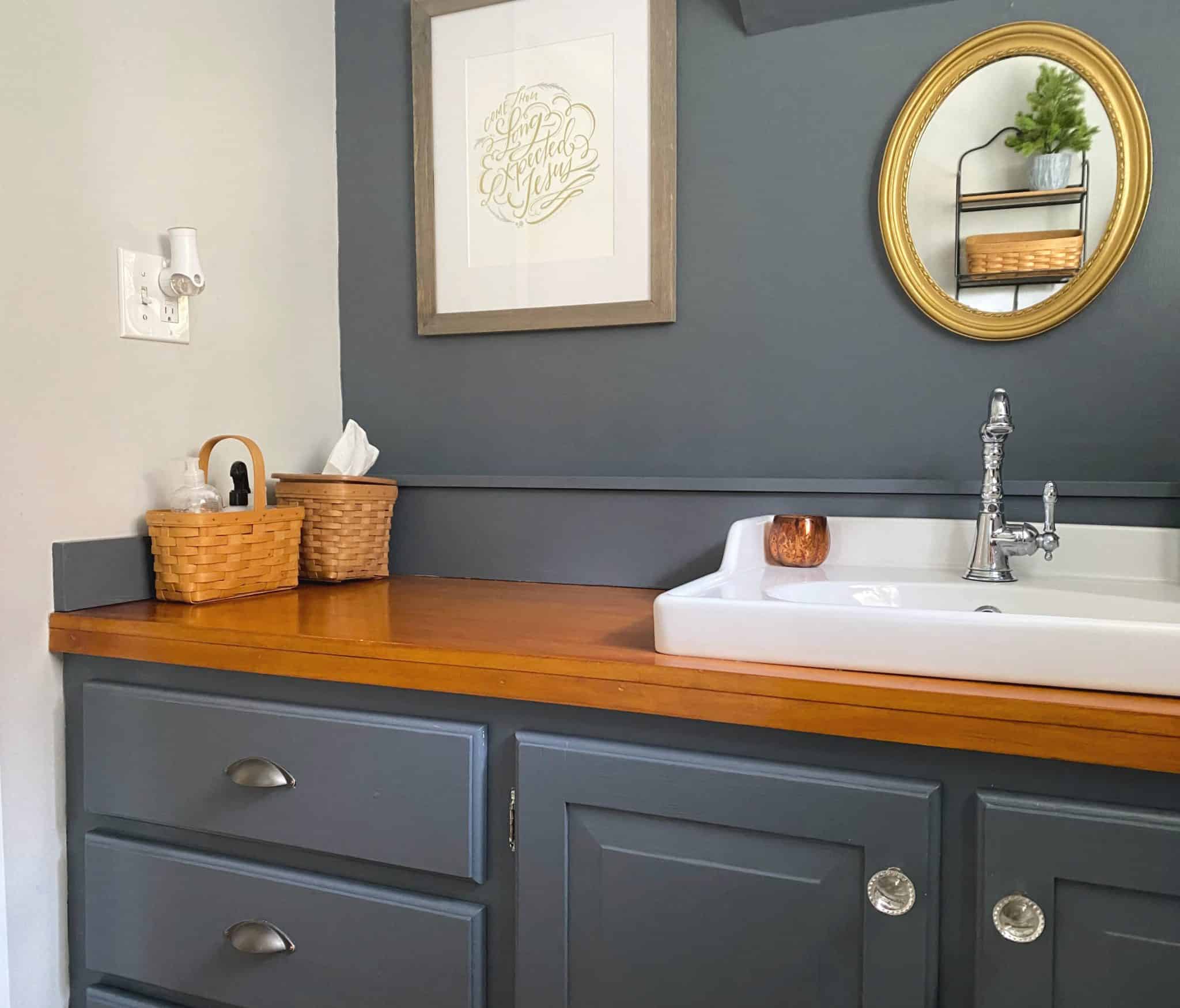 Moody Half Bath (a Stunning & Quick DIY Transformation in One Day