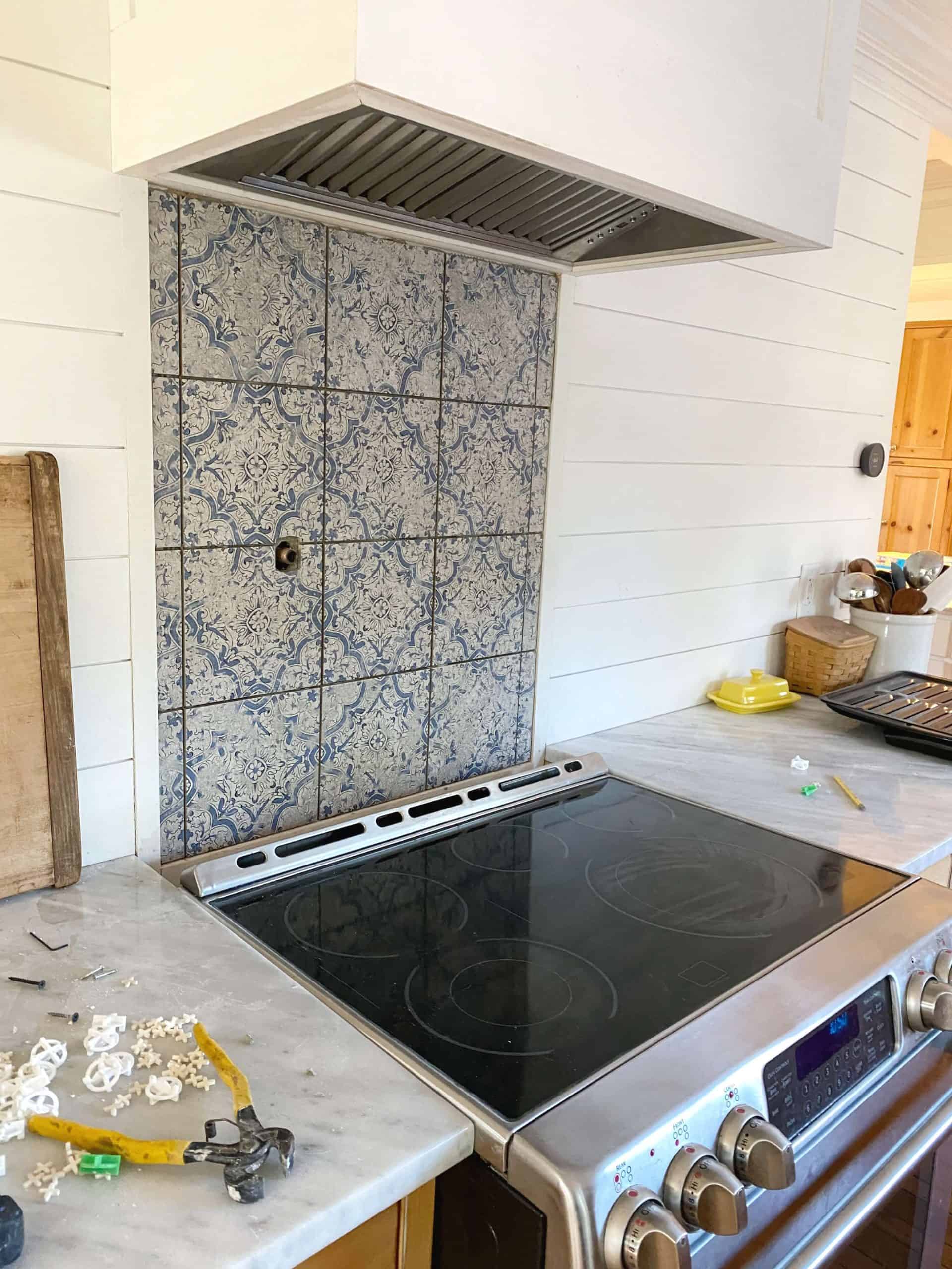 Moroccan Tile Behind the Stove Top (Easy DIY Adds Personality